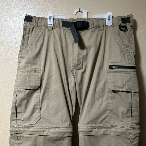 BC Clothing Company Pants Sz XXL X 30 Hiking Cargo Shorts Khaki Convertible - Picture 3 of 7
